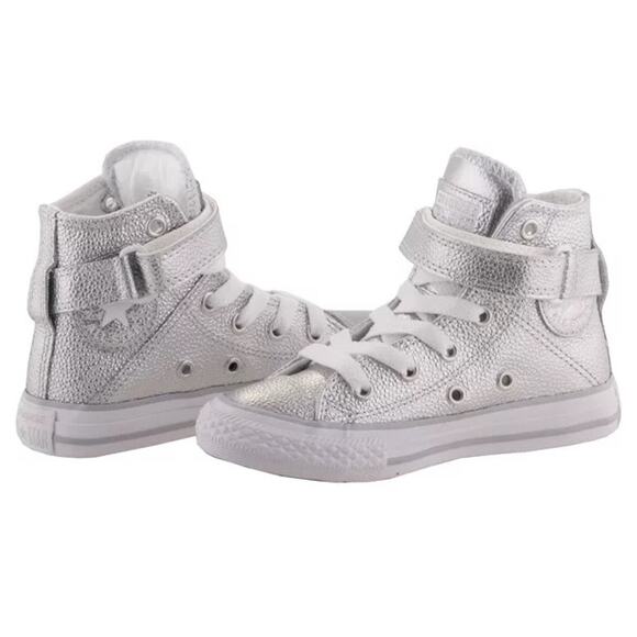 Converse Chuck Taylor All Star Brea High Top Sneakers Silver Size 7 - Picture 3 of 11